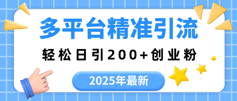 2025年最新多平台精准引流，轻松日引200+-zsff