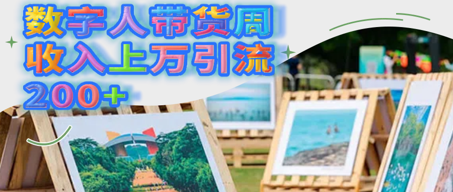 数字人带货周收入上万引流200+-zsff