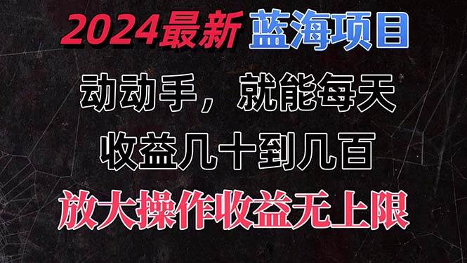 有手就行的2024全新蓝海项目，每天1小时收益几十到几百，可放大操作收…-zsff