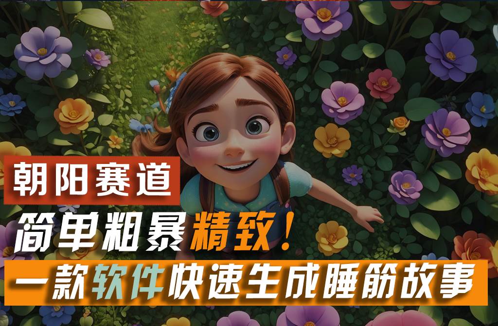 利用一款软件5分钟一条爆款睡前故事，简单粗暴精致！小白月入2w+-zsff