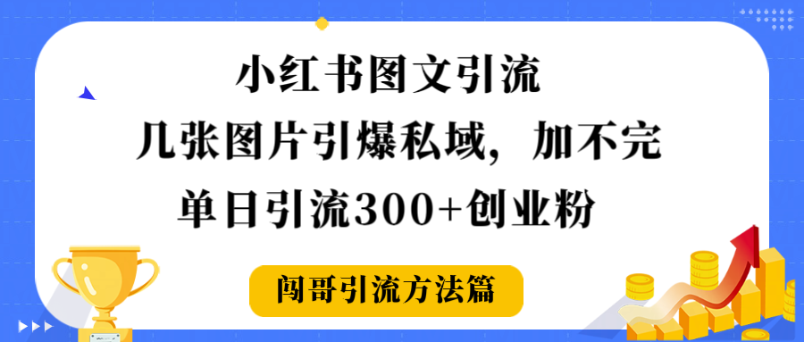 小红书图文引流，几张图片引爆私域加不完，单日引流300＋创业粉-zsff