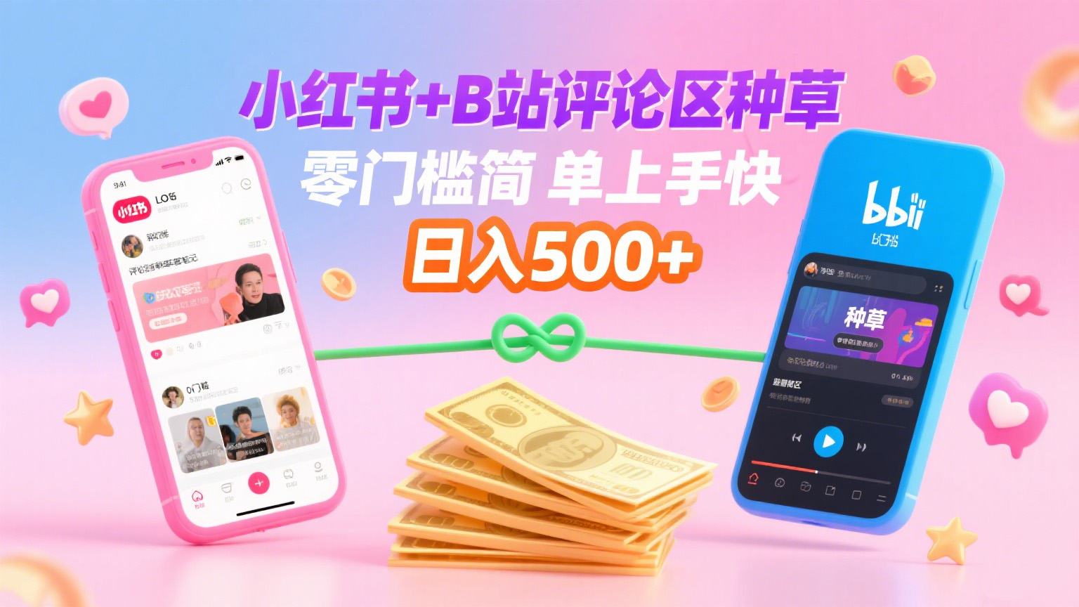 小红书+B站评论区种草，0门槛1分钟一单，只需复制粘贴，日入500+-zsff