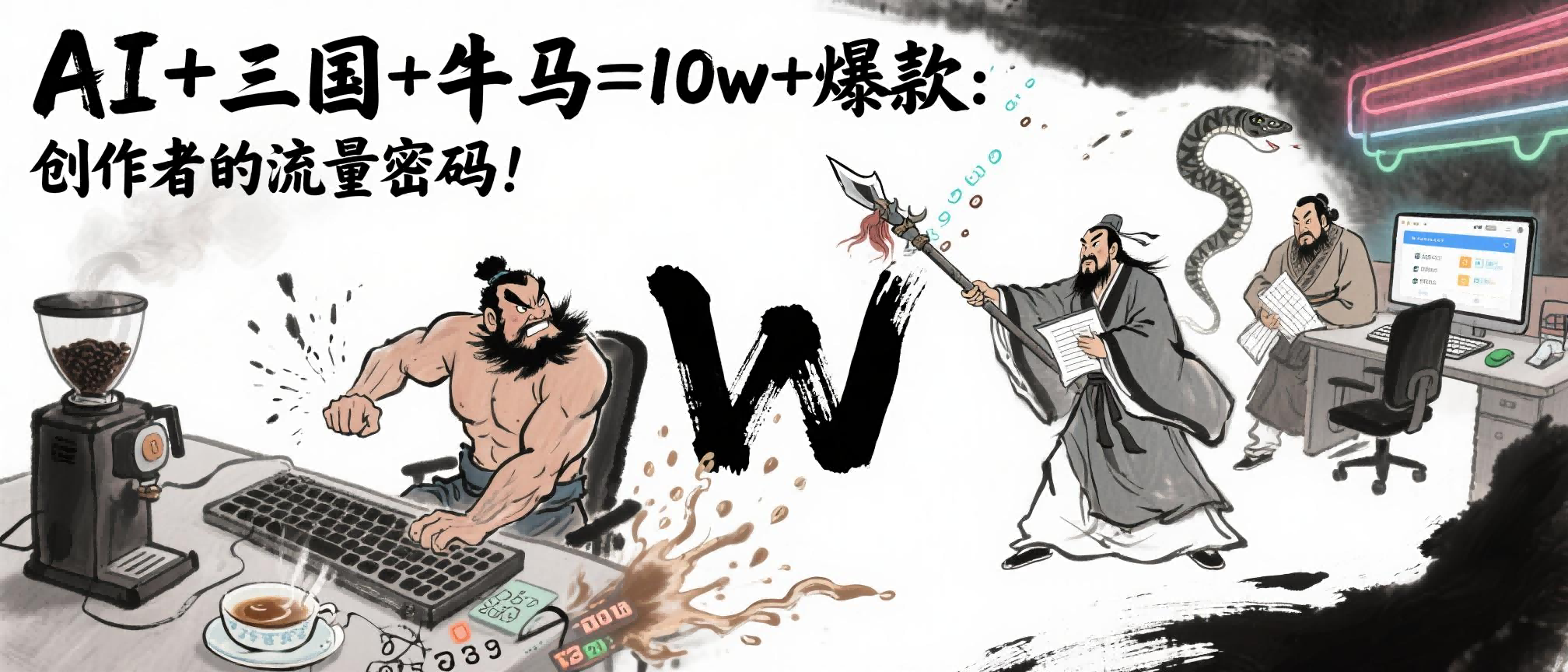 AI+三国+牛马=10w+爆款：创作者的流量密码！-zsff