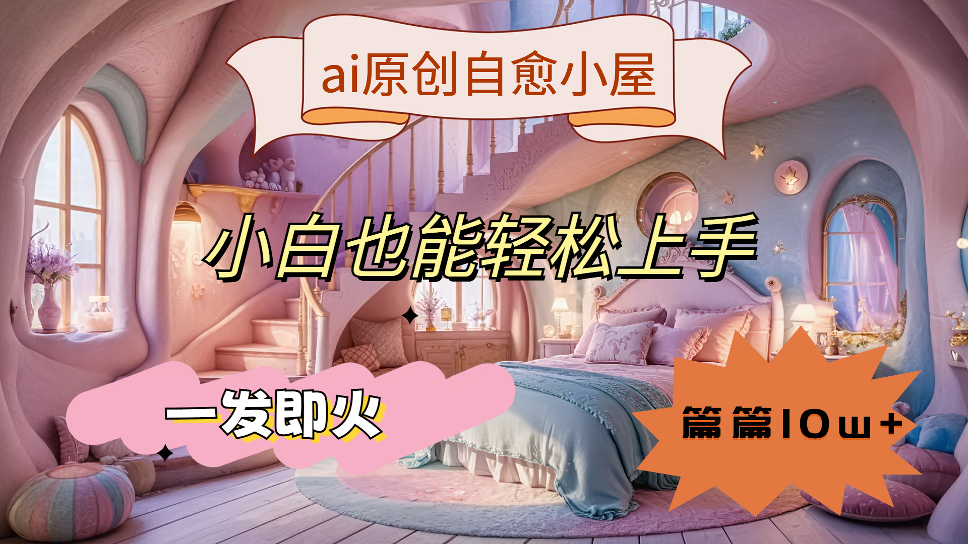 ai原创治愈小屋，小白也能轻松上手，一发即火，篇篇10w+-zsff