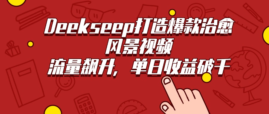Deekseep打造爆款治愈风景视频，流量飙升，单日收益破千-zsff