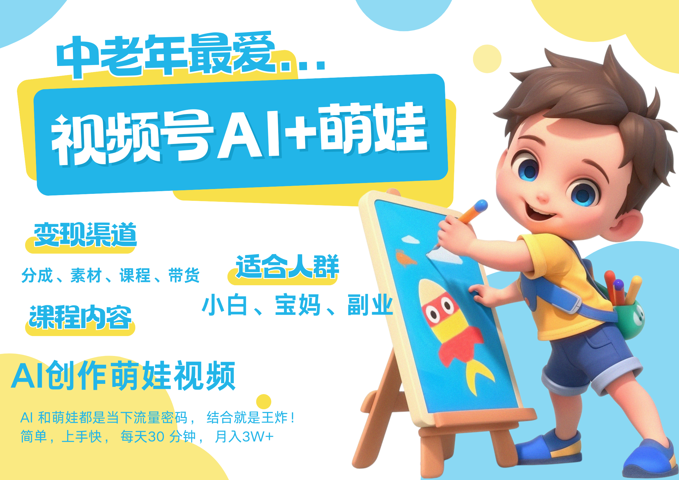 萌娃，又一爆款密码，小白3步上手，爆款率80%，每天十分钟，轻松AI变现萌娃搞钱，带货、素材、分成都非常猛，泼天流量，发布就爆！月入5W，抓紧学！-zsff