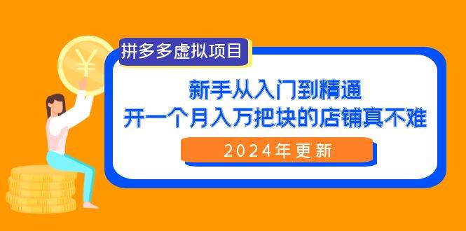 拼多多虚拟项目：入门到精通，开一个月入万把块的店铺 真不难（24年更新）-zsff