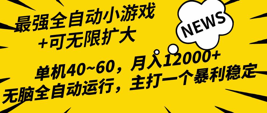 2024最新全网独家小游戏全自动，单机40~60,稳定躺赚，小白都能月入过万-zsff