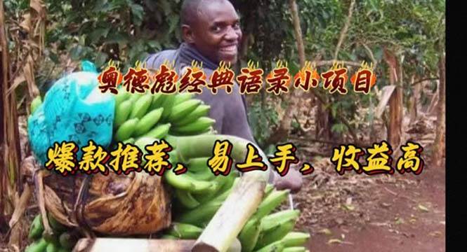 奥德彪经典语录小项目，爆款推荐，易上手，收益高-zsff