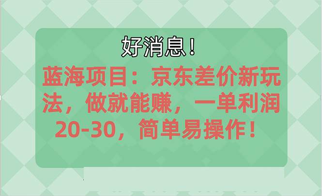 越早知道越能赚到钱的蓝海项目：京东大平台操作，一单利润20-30，简单…-zsff