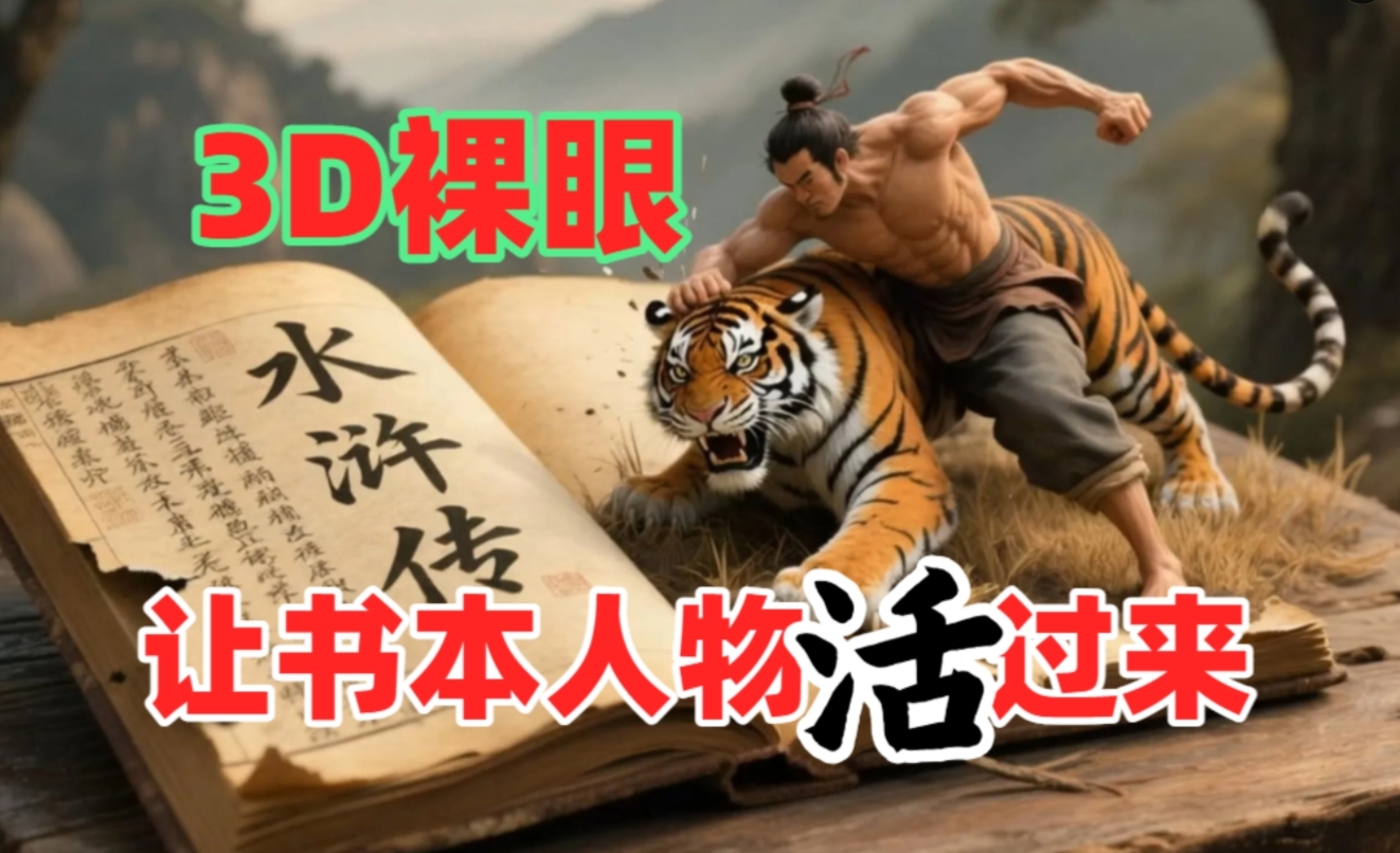 书本人物裸眼3D视频，一条视频收益过千，保姆级教程-zsff