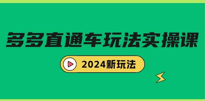 多多直通车玩法实战课，2024新玩法（7节课）-zsff