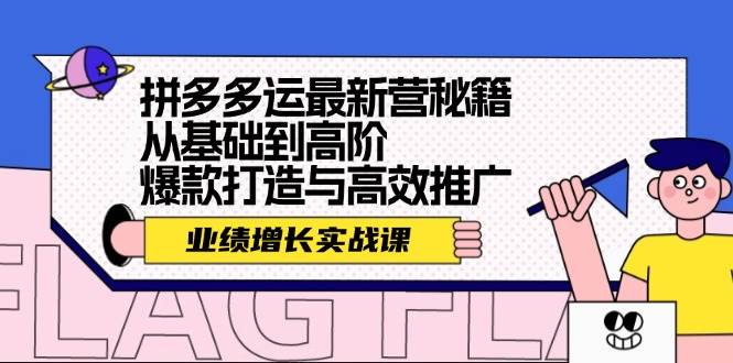拼多多运最新营秘籍：业绩 增长实战课，从基础到高阶，爆款打造与高效推广-zsff