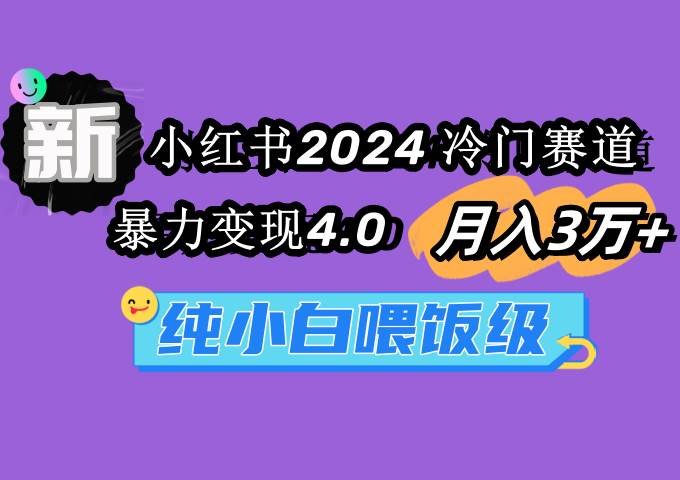 小红书2024冷门赛道 月入3万+ 暴力变现4.0 纯小白喂饭级-zsff