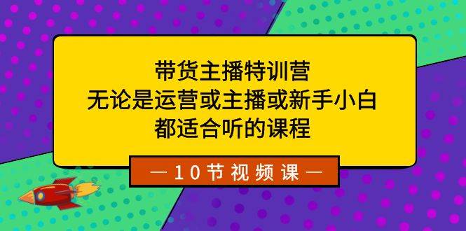 带货主播特训营：无论是运营或主播或新手小白，都适合听的课程-zsff