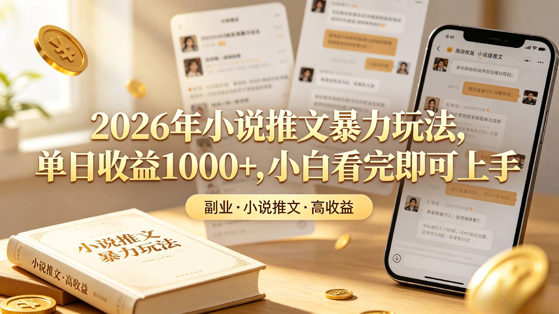 2026年小说推文暴力玩法，单日收益1000+，小白看完即可上手-zsff